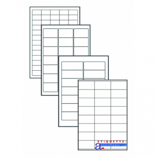 Étiquette autocollante A4, 12 par planche, blanc, permanent, 105mm