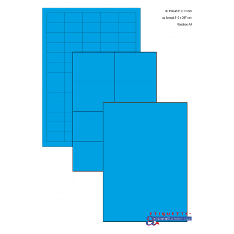 Étiquettes autocollantes à imprimer en planche A4