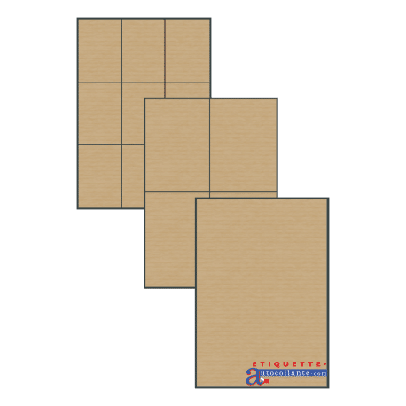 Étiquettes papier kraft lavable rectangulaires – Étiquettes