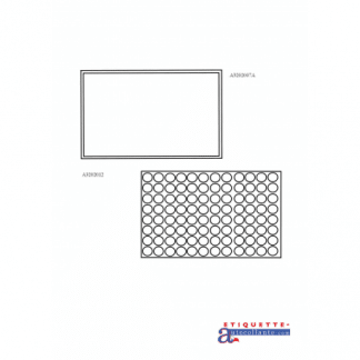 PLANCHE AVEC ÉTIQUETTE SYNTHÉTIQUES BLANCHES BRILLANT OU MAT