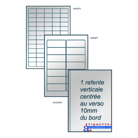 Planche A4 Polyester Argent Mat